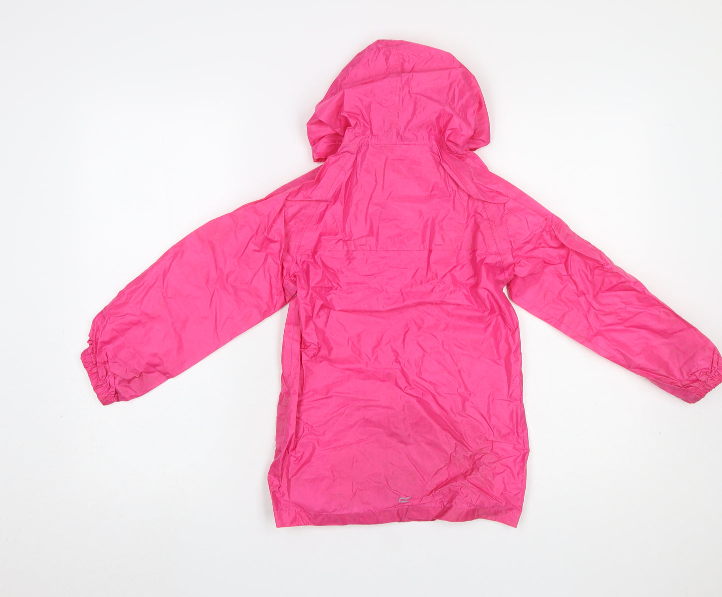 Regatta Girls Pink Hooded Lightweight Rain Coat 5-6 Years Waterproof Jacket