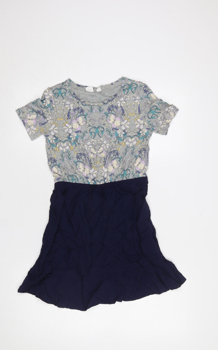 GAP Kids Girls Multicoloured Floral Skater Dress Size 12-13 Years