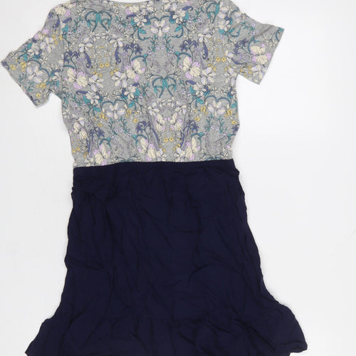 GAP Kids Girls Multicoloured Floral Skater Dress Size 12-13 Years