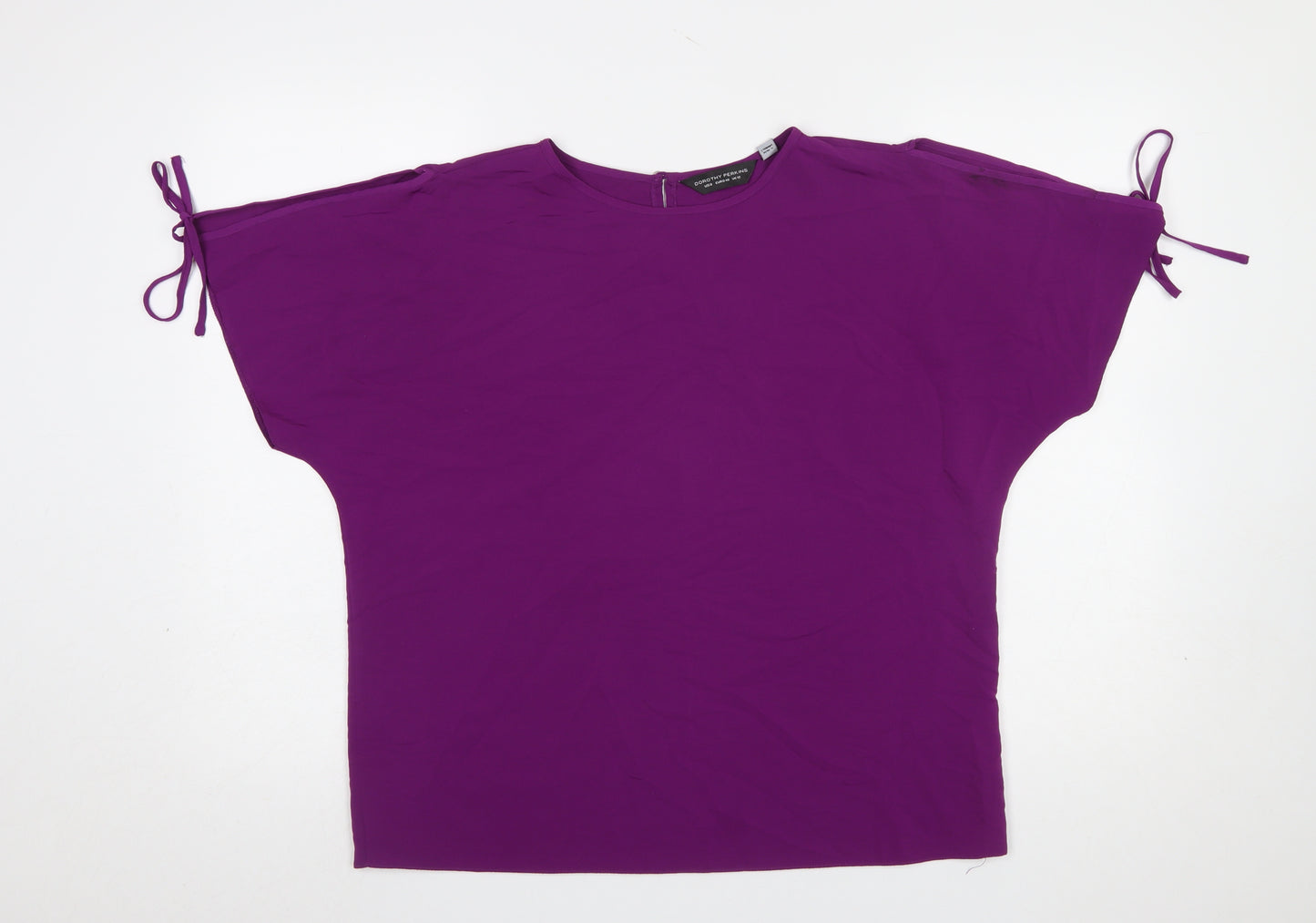 Dorothy Perkins Women's Purple Short Sleeve Blouse UK 12