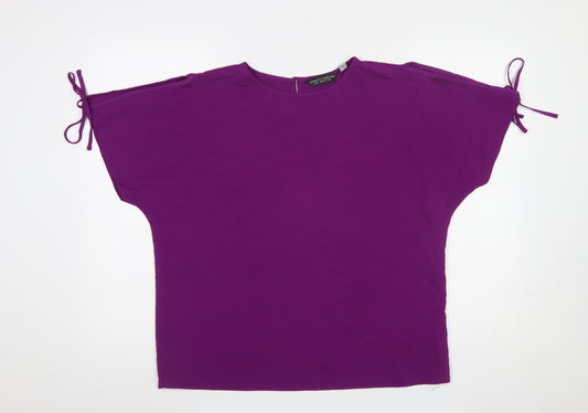 Dorothy Perkins Women's Purple Short Sleeve Blouse UK 12