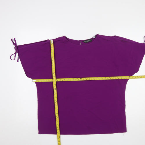 Dorothy Perkins Women's Purple Short Sleeve Blouse UK 12