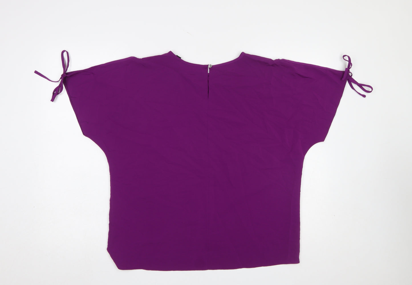 Dorothy Perkins Women's Purple Short Sleeve Blouse UK 12