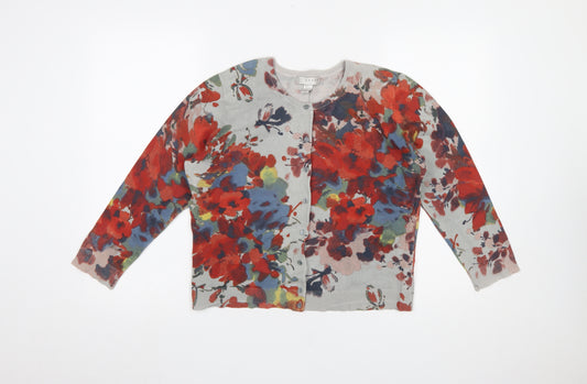 Kenar Women’s Multicoloured Floral Cardigan Size 16