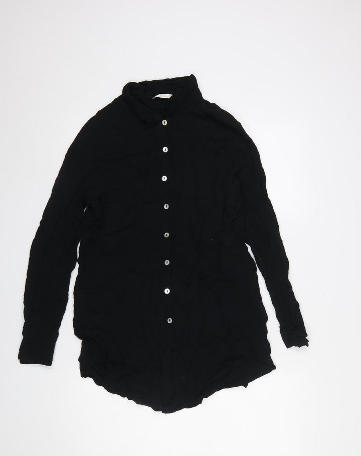 Marks and Spencer Women’s Black Long Sleeve Button-Up Shirt Size 16-18