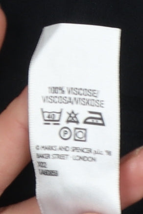 Marks and Spencer Women’s Black Long Sleeve Button-Up Shirt Size 16-18