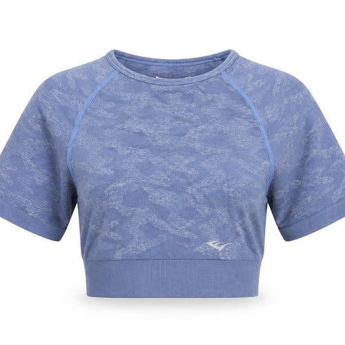 Everlast Women's Blue Cropped Athletic T-Shirt UK 8