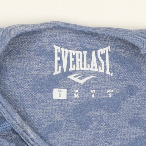 Everlast Women's Blue Cropped Athletic T-Shirt UK 8