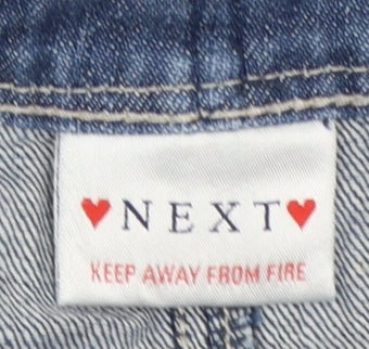 Next Girls Blue Denim A-Line Skirt 9 Years Belt Loops Casual Cotton