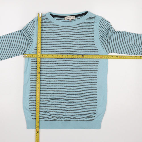 Marks and Spencer Women’s Blue Striped Crew Neck Jumper Size 10