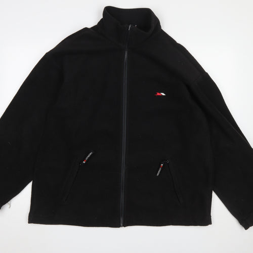 Trespass Men's Black Fleece Full Zip Jacket Size L Outdoor Hiking