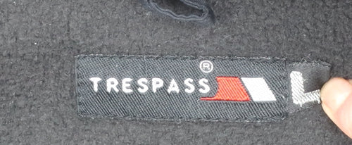 Trespass Men's Black Fleece Full Zip Jacket Size L Outdoor Hiking