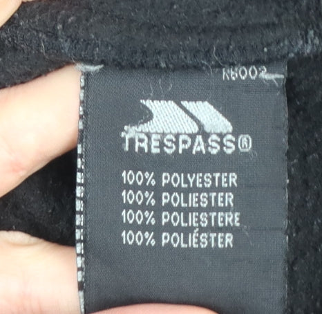 Trespass Men's Black Fleece Full Zip Jacket Size L Outdoor Hiking
