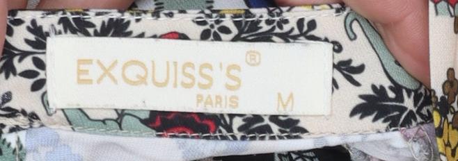Exquiss's Women Multicoloured Midi A-Line Dress Size M
