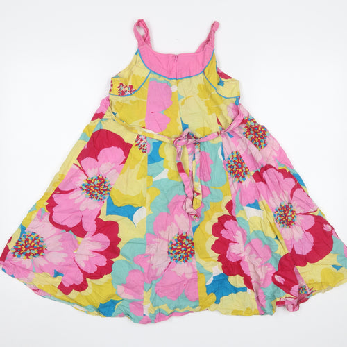 Monsoon Girls Multicoloured Floral Beaded A-Line Dress 8-9 Years