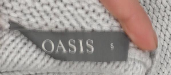 Oasis Women's Grey Cable-Knit Pullover Jumper Size S