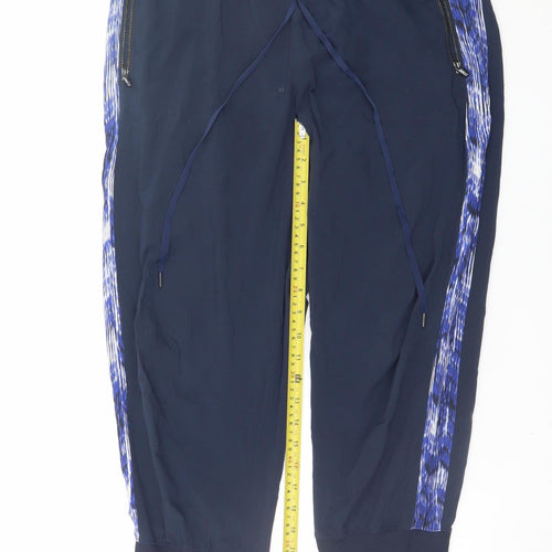 GapFit Women's Blue Medium Jogger Trousers with Zip Pockets