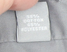 Van Heusen Men's Grey Fitted No Iron Long Sleeve Dress Shirt Size 16