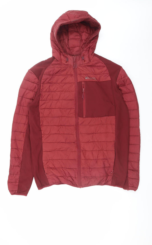 Mountain Warehouse Mens Red XL Soft Shell Hooded Jacket Water Resistant
