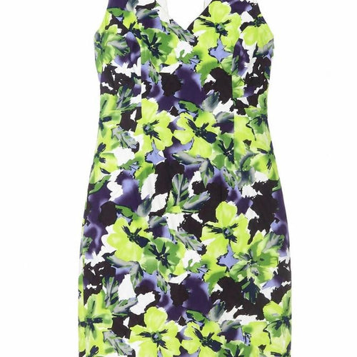 Michaela Louisa Women's Multicoloured Floral Sheath Dress UK 12