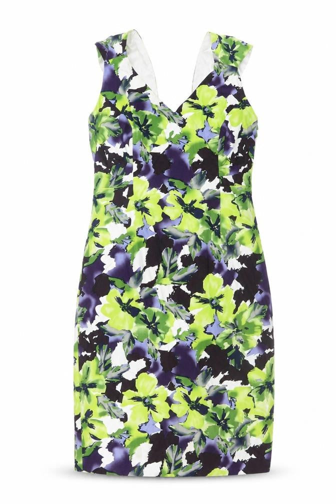 Michaela Louisa Women's Multicoloured Floral Sheath Dress UK 12