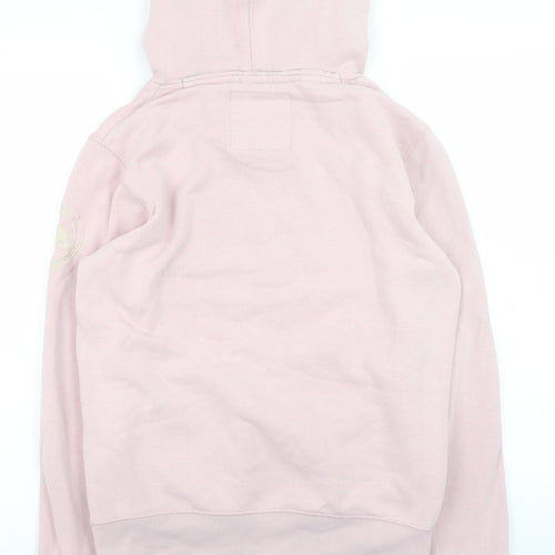 California Citywear Women's Pink Pullover Hoodie Size S with Logo Design
