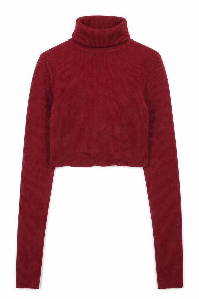Uniqlo Womens Red Roll Neck Long Sleeve Knit Jumper Size S