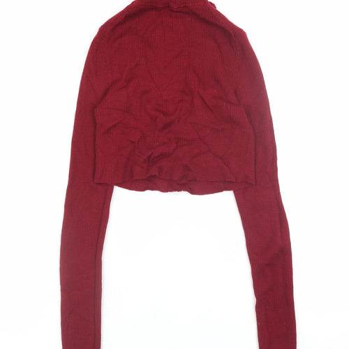 Uniqlo Womens Red Roll Neck Long Sleeve Knit Jumper Size S