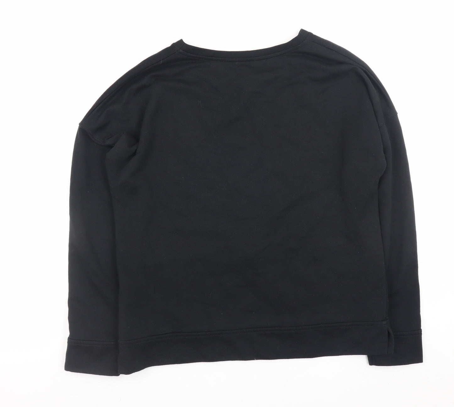 Marks and Spencer Women's Black Size 12 Pullover Sweatshirt with Christmas Robin Print