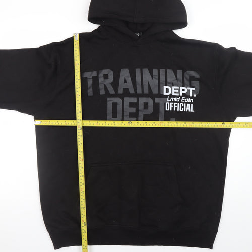 boohooMAN Men’s Black Training Dept Pullover Hoodie Size M