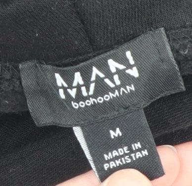 boohooMAN Men’s Black Training Dept Pullover Hoodie Size M