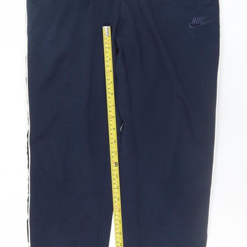 Nike Men's Navy Blue Jogger Sweatpants Medium Polyester Track Trousers