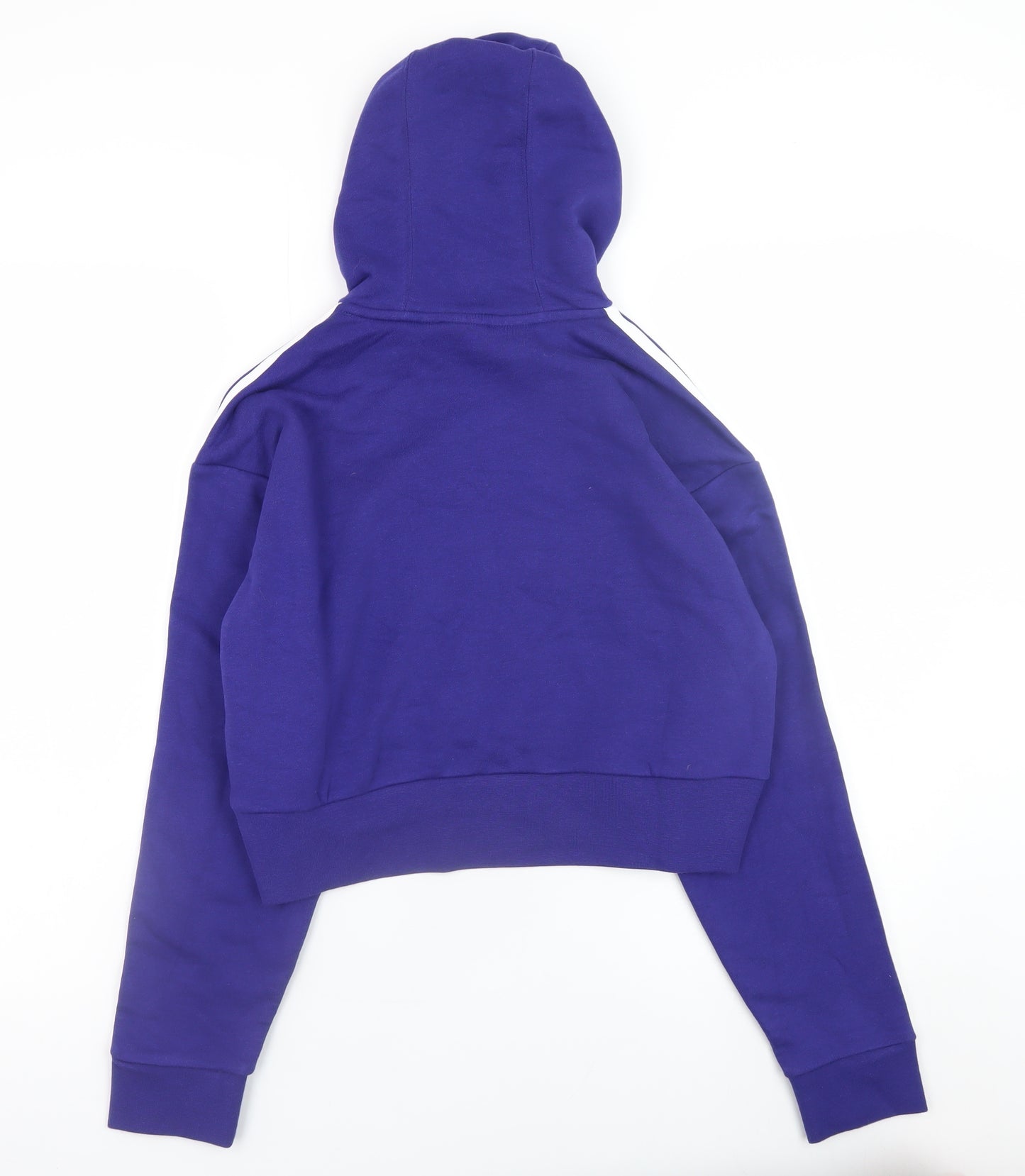 Adidas Girls Purple Hooded Pullover Hoodie 12-13 Years Floral Logo Jumper