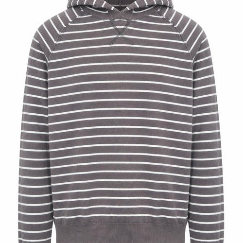 Topman Men’s Brown Striped Cotton Hooded Pullover Jumper Size S
