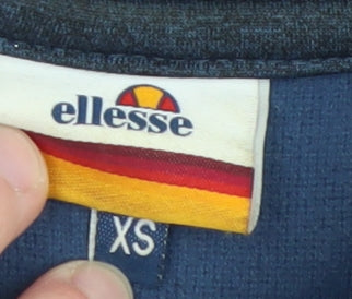 Ellesse Mens Blue XS Crew Neck Pullover Logo Sweatshirt