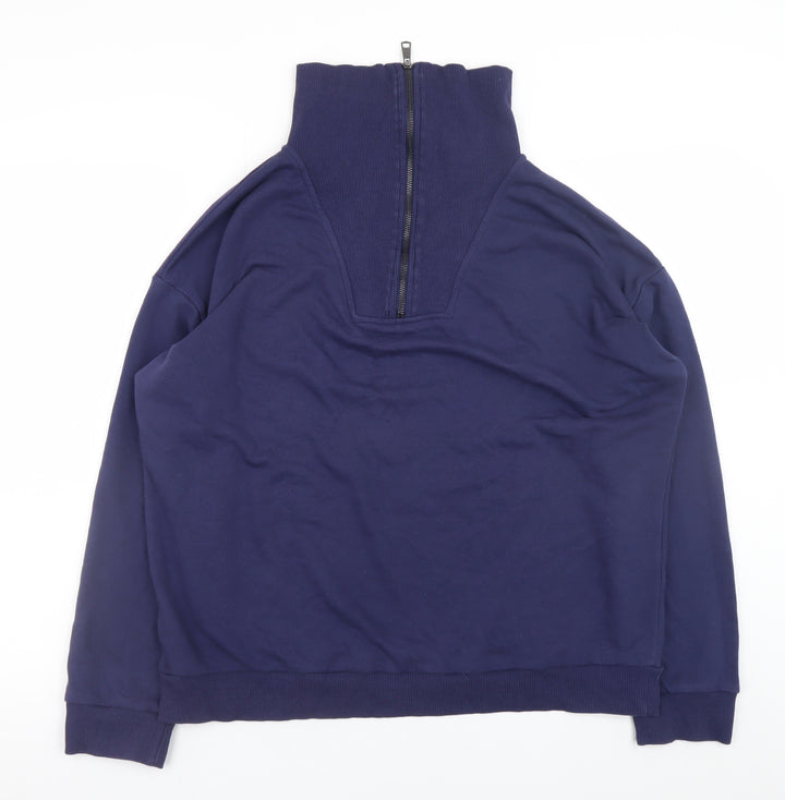 M&Co Women’s Navy 1/2 Zip High Neck Pullover Sweatshirt UK16