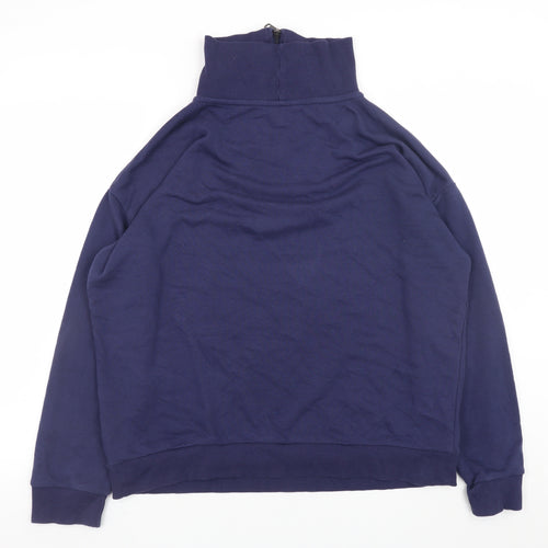 M&Co Women’s Navy 1/2 Zip High Neck Pullover Sweatshirt UK16