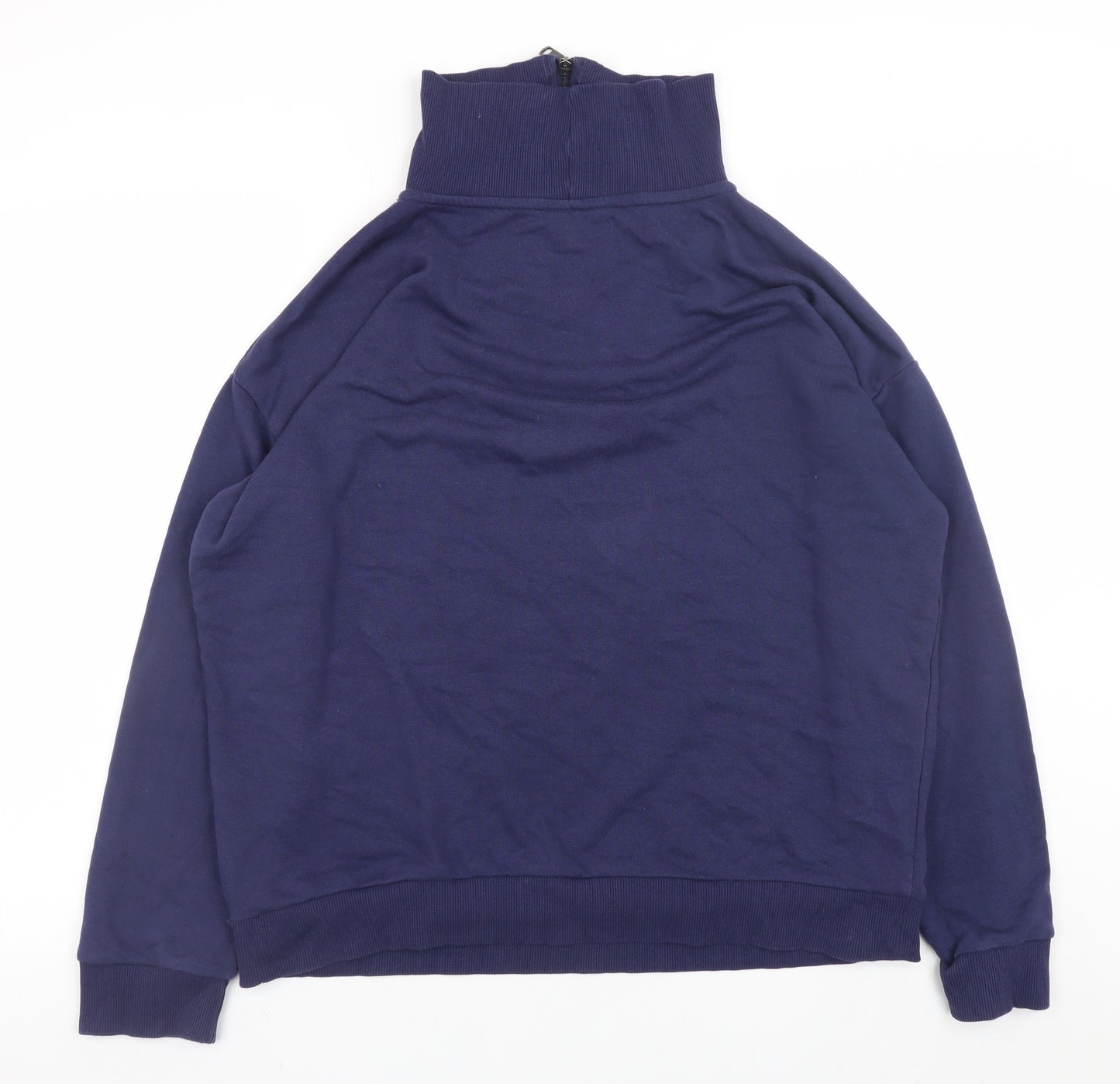 M&Co Women’s Navy 1/2 Zip High Neck Pullover Sweatshirt UK16