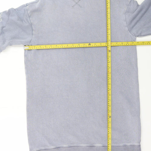 BO+TEE Women Blue XS Sweatshirt Dress Long Sleeve Casual Jersey