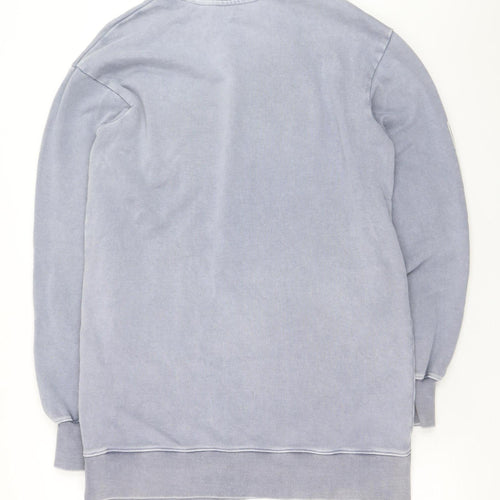 BO+TEE Women Blue XS Sweatshirt Dress Long Sleeve Casual Jersey