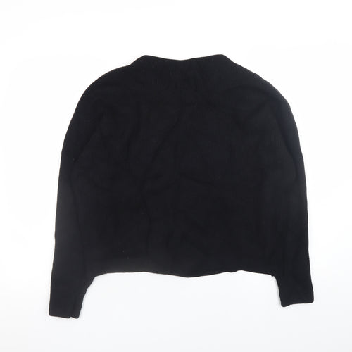 Zara Women’s Black Crew Neck Knit Pullover Jumper Size 8