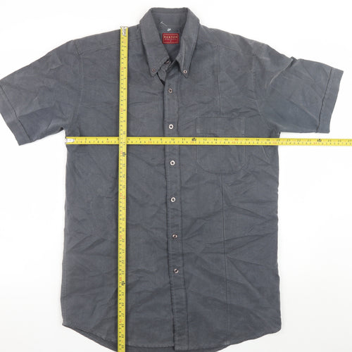 Burton Menswear Grey Short Sleeve Button-Up Shirt Size S