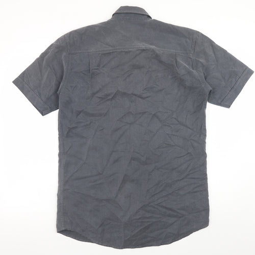 Burton Menswear Grey Short Sleeve Button-Up Shirt Size S