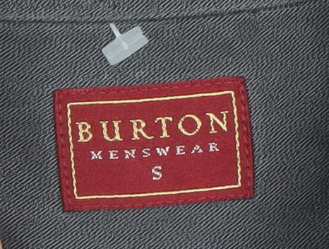 Burton Menswear Grey Short Sleeve Button-Up Shirt Size S