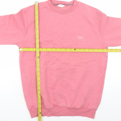 Cotton Traders Women Pink Small Pullover Sweatshirt Crew Neck