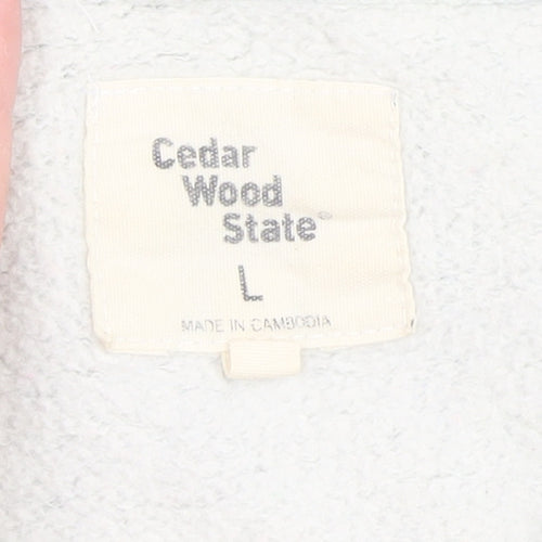 Cedar Wood State Women’s Grey Paris Graphic Pullover Sweatshirt Size L