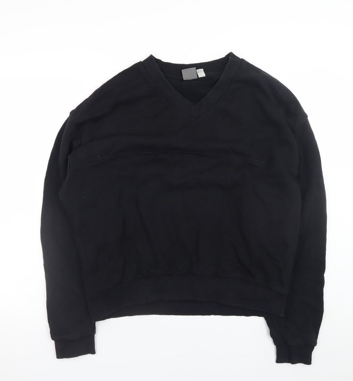 ASOS Men's Black V-Neck Pullover Sweatshirt Size M