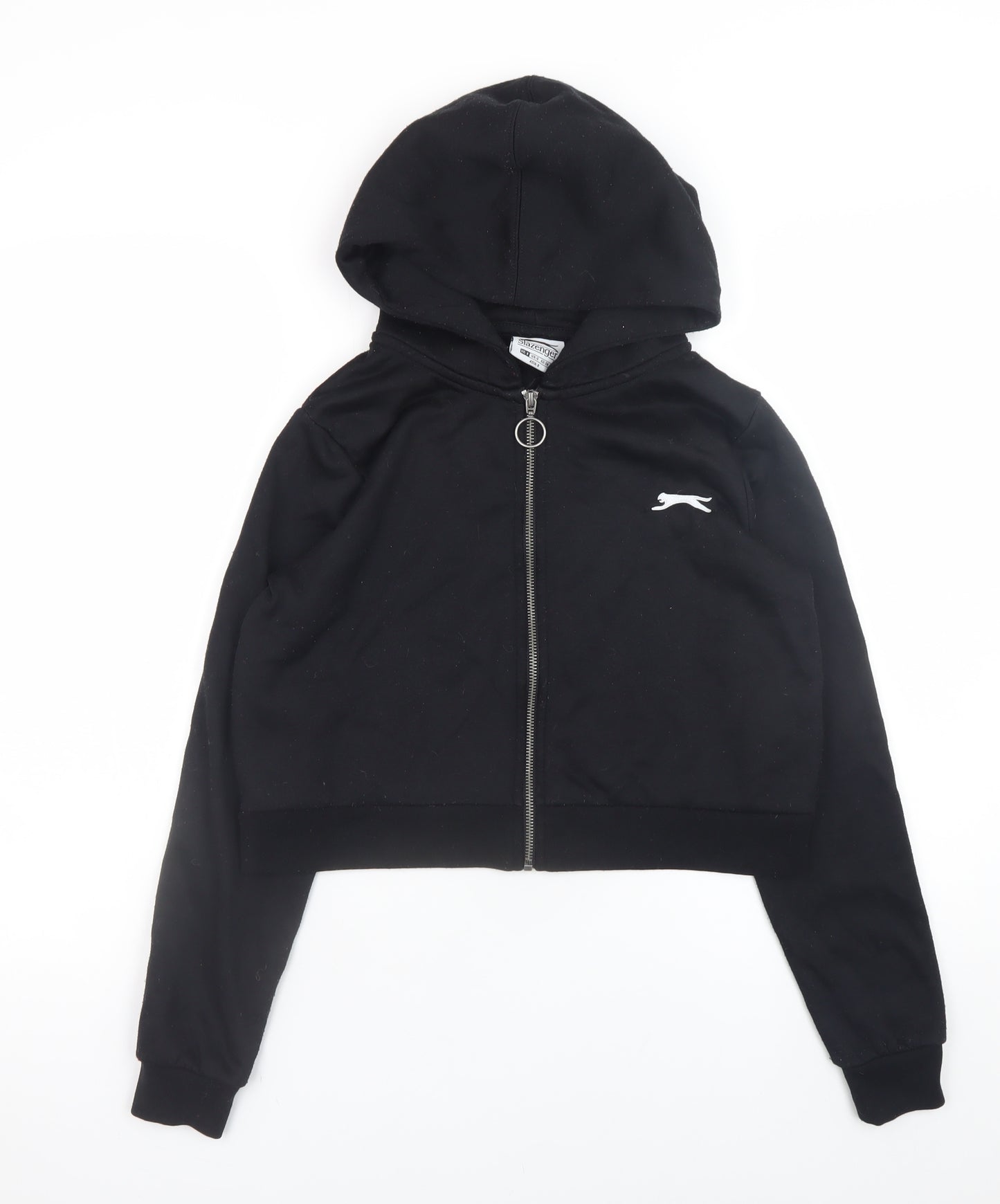 Slazenger Women’s Black Full Zip Cropped Hoodie UK 8 S