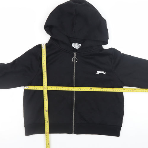 Slazenger Women’s Black Full Zip Cropped Hoodie UK 8 S