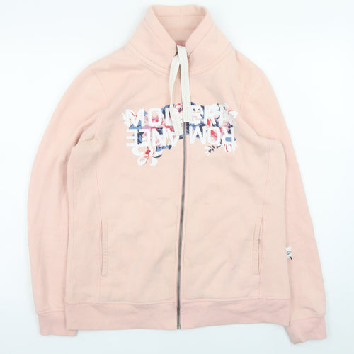 Esmara Women's Pink Full Zip Sweatshirt M Floral Graphic Print